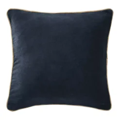 Cuscino quadrato in velluto di cotone (45 cm) Victor Blu notte