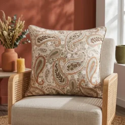 Cuscino quadrato in velluto (50 x 50 cm) Dolores Beige