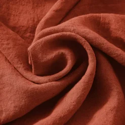Cuscino quadrato lino lavato (45 cm) Louise Terracotta