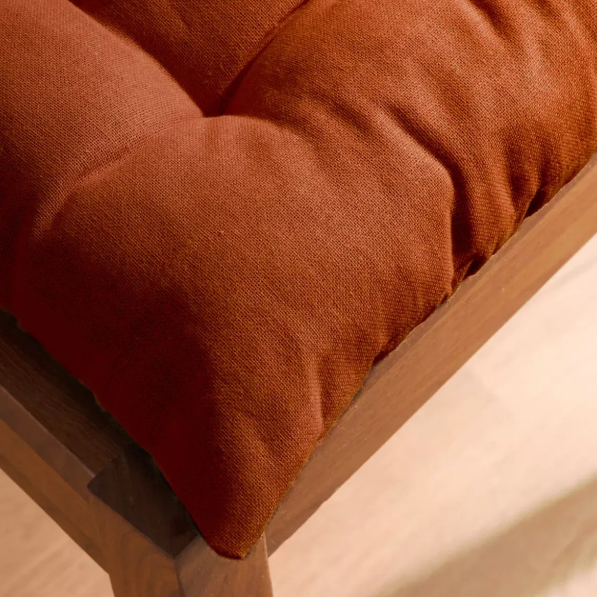 Cuscino quadrato per sedia in cotone (40 x 40 cm) Pixel Terracotta