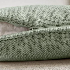 Cuscino quadrato tessuto (45 x 45 cm) Alba Verde rosmarino