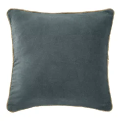 Cuscino quadrato velluto di cotone (45 x 45 cm) Victor Grigio ardesia