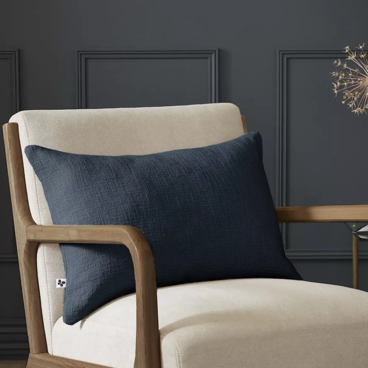 Cuscino rettangolare cotone (40 x 60 cm) Sixtine Blu notte