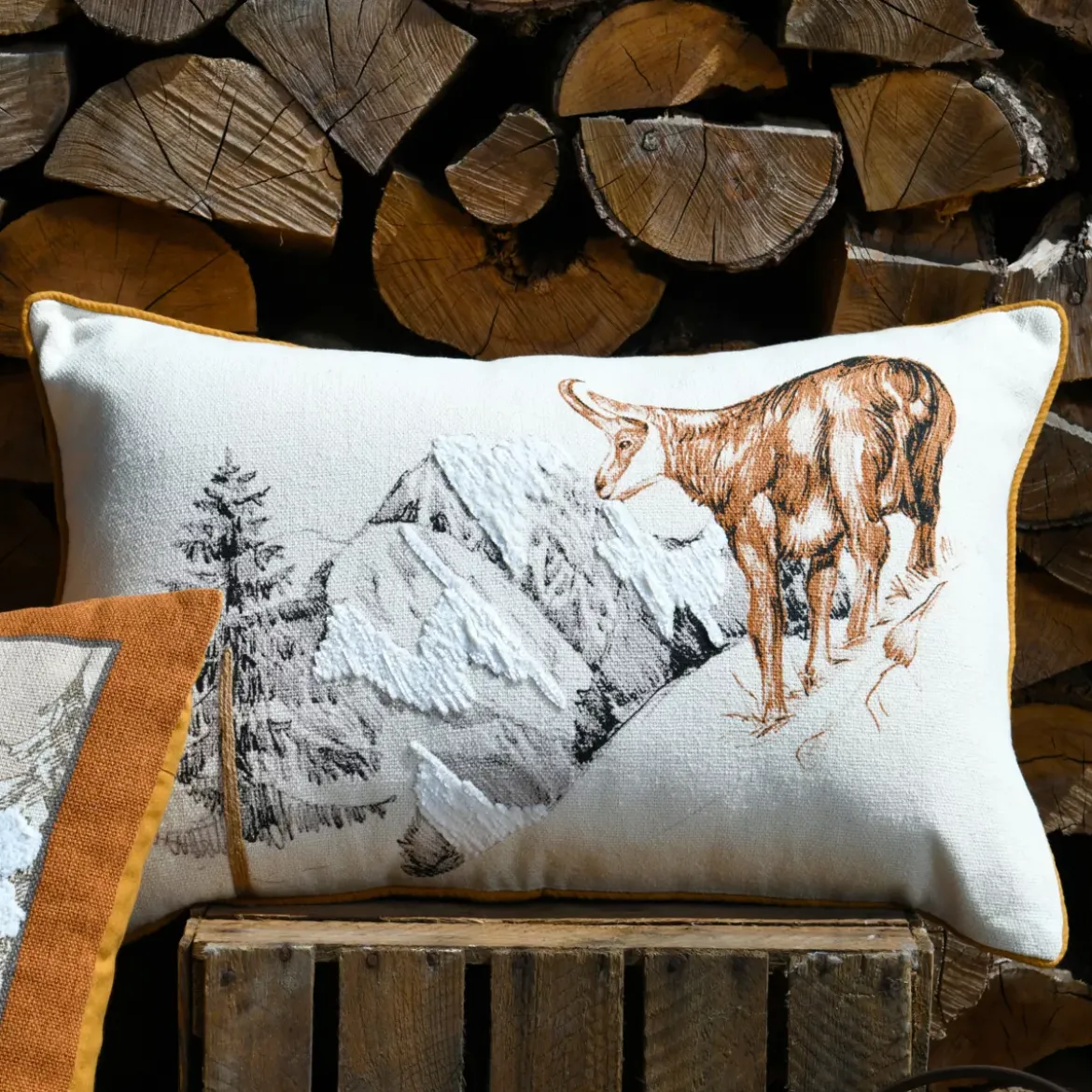 Cuscino Rettangolare Cotone (40 x 60 cm) Wildforest Camel