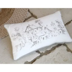 Cuscino rettangolare cotone (50 cm) Sophie Ecru