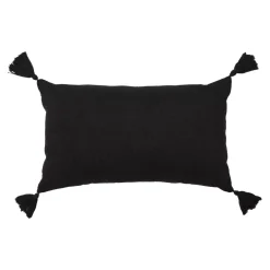 Cuscino rettangolare cotone e juta (30 x 50 cm) Nama Nero