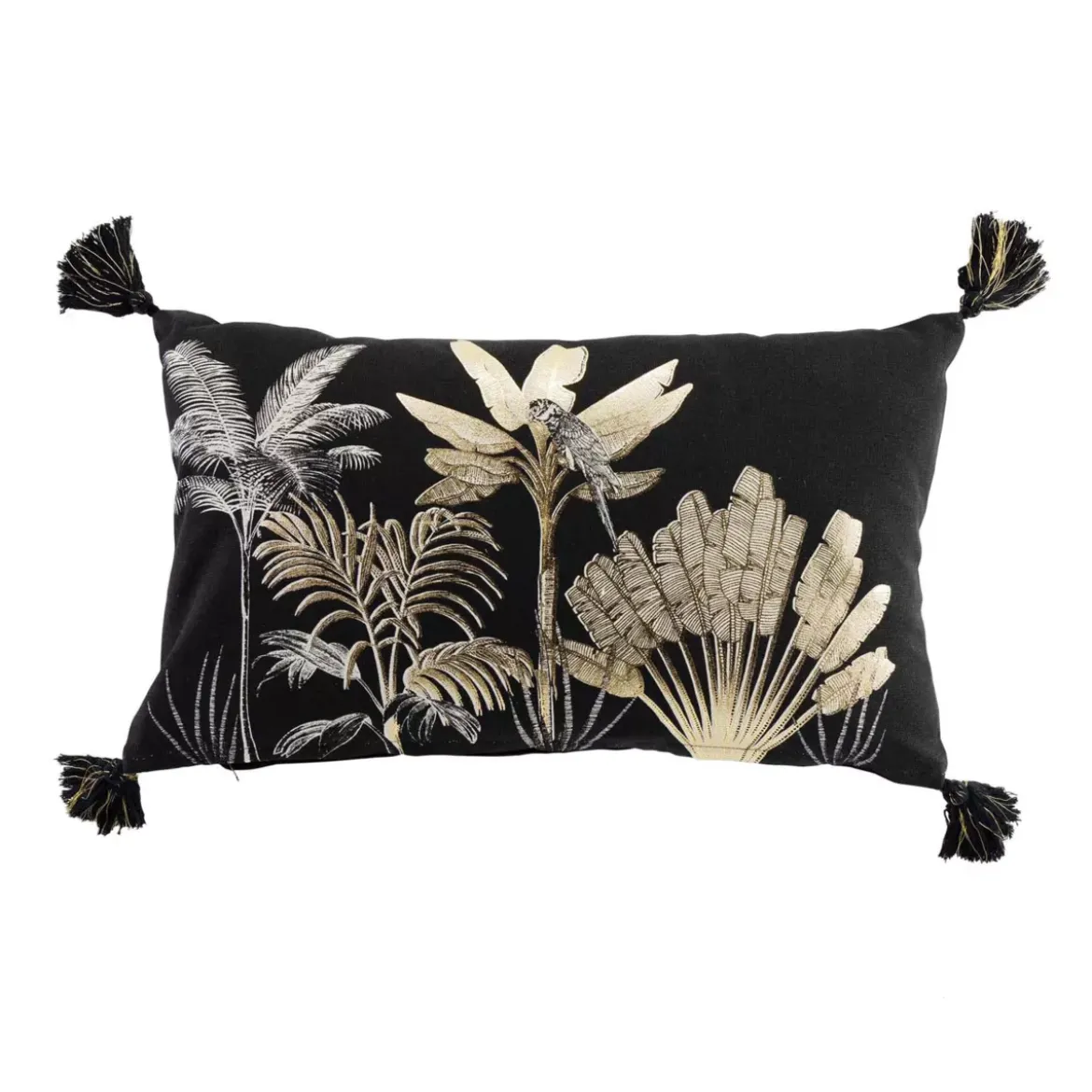 Cuscino rettangolare cotone (30 x 50 cm) Karaba Nero