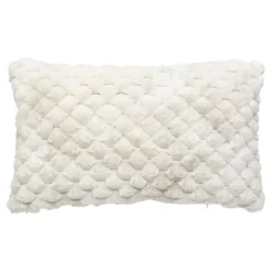Cuscino rettangolare ecopelliccia (38 x 58 cm) Adriel Beige