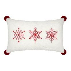 Cuscino rettangolare effetto pelliccia sintetica (30 x 50 cm) Bessey Rosso
