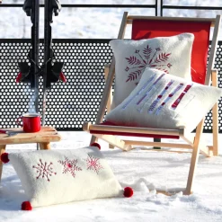 Cuscino rettangolare effetto pelliccia sintetica (30 x 50 cm) Bessey Rosso