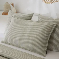 Cuscino rettangolare in cotone testurizzato (50 x 80 cm) Alice Verde