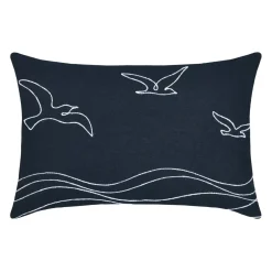 Cuscino rettangolare in cotone (40 x 60 cm) Bordemer Blu jeans