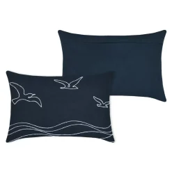 Cuscino rettangolare in cotone (40 x 60 cm) Bordemer Blu jeans