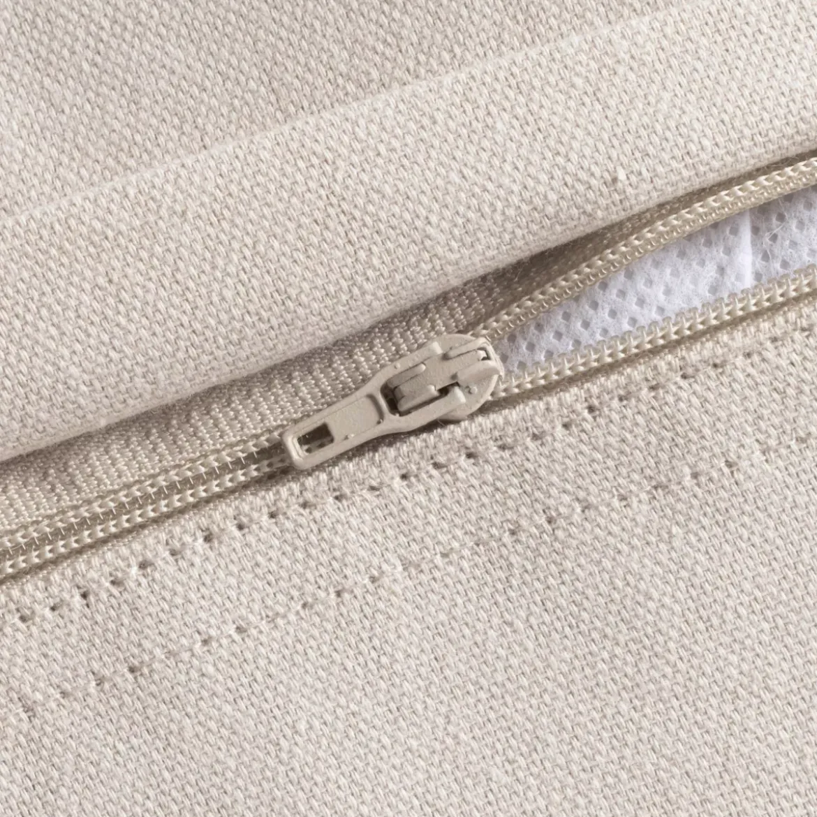 Cuscino rettangolare in cotone (40 x 60 cm) Pixel frange Beige