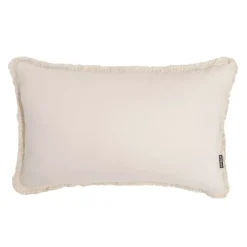 Cuscino rettangolare in cotone (40 x 60 cm) Pixel frange Beige