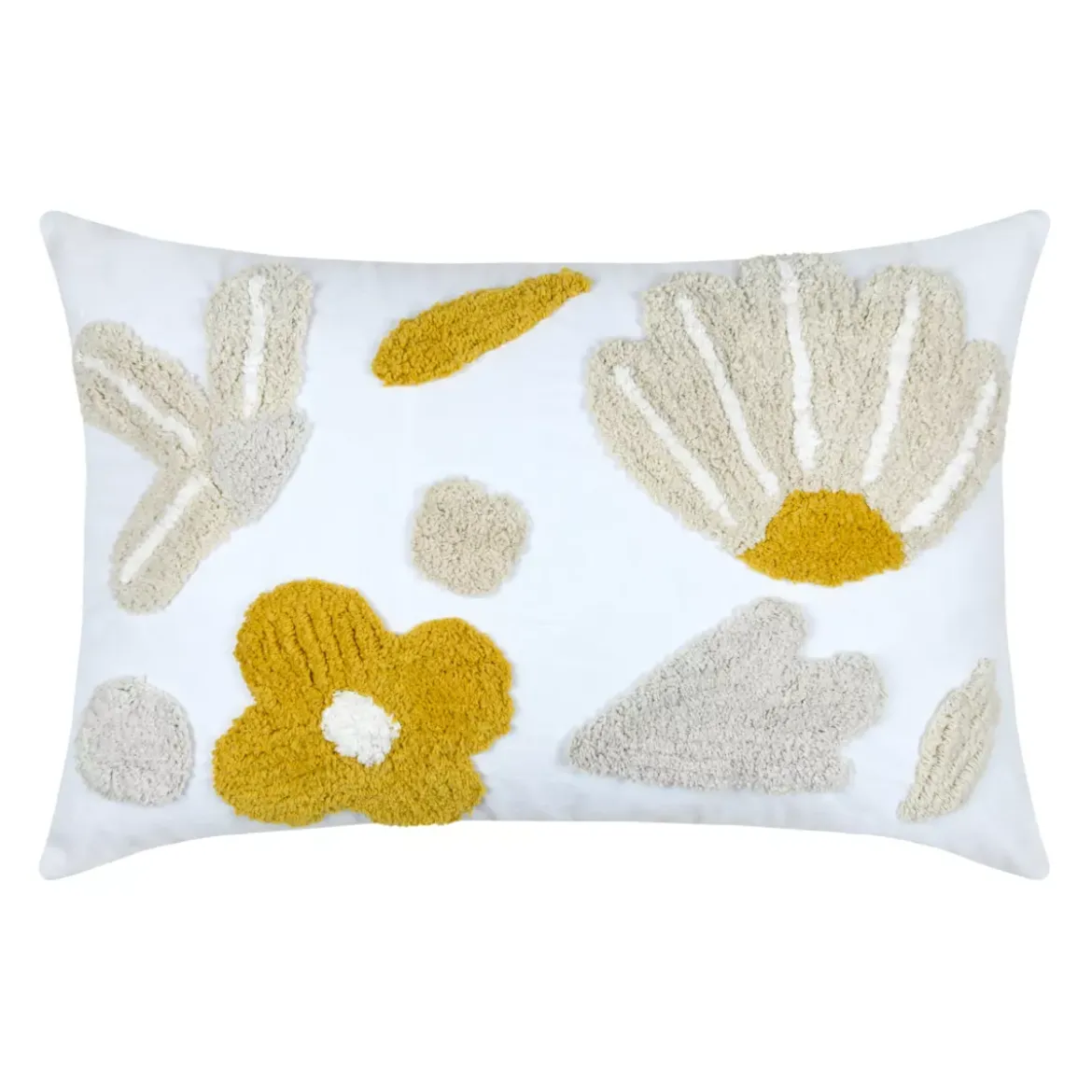 Cuscino rettangolare in cotone (40 x 60 cm) Camille Ecru