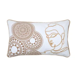 Cuscino rettangolare in cotone (30 x 50 cm) Mekong Bianco