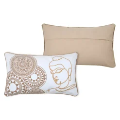 Cuscino rettangolare in cotone (30 x 50 cm) Mekong Bianco
