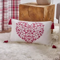 Cuscino rettangolare in cotone (30 x 50 cm) Megeve Rosso