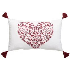 Cuscino rettangolare in cotone (30 x 50 cm) Megeve Rosso