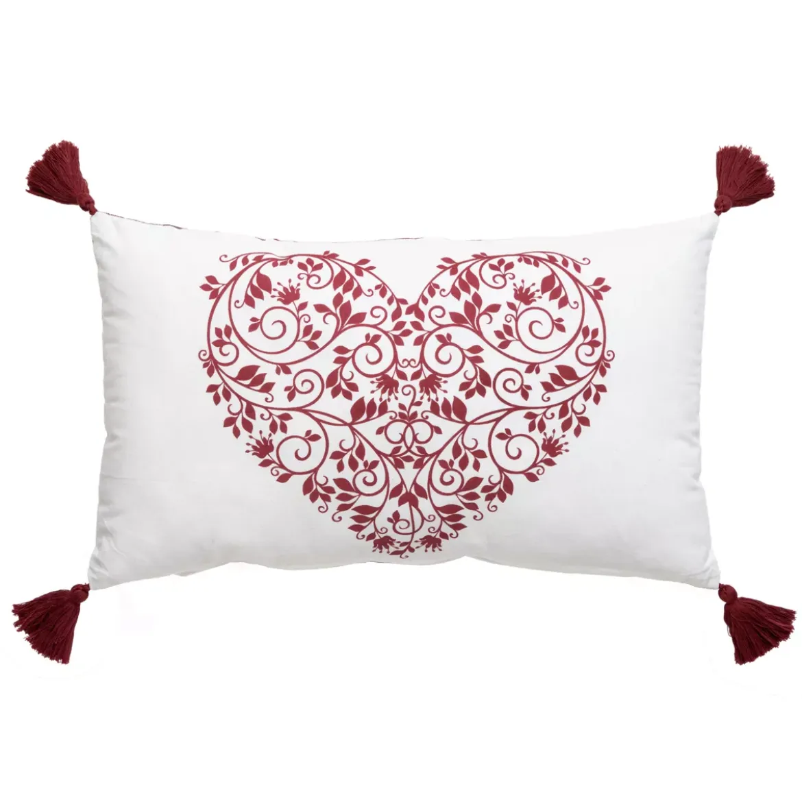 Cuscino rettangolare in cotone (30 x 50 cm) Megeve Rosso
