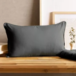 Cuscino rettangolare in cotone (30 x 50 cm) Pixel Grigio antracite
