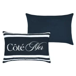 Cuscino Rettangolare in cotone (40 x 60 cm) Bordemer Blu navy