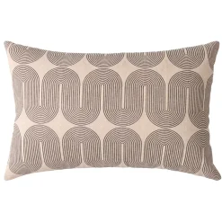 Cuscino rettangolare in cotone (40 x 60 cm) Ondine Nero