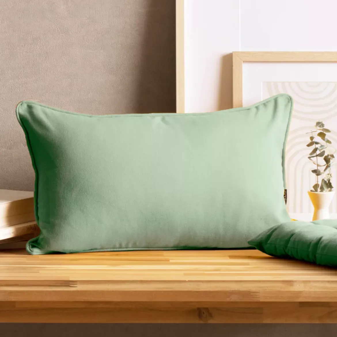 Cuscino rettangolare in cotone (30 x 50 cm) Pixel Verde menta