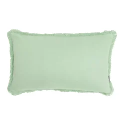 Cuscino rettangolare in cotone (40 x 60 cm) Pixel frange Verde menta