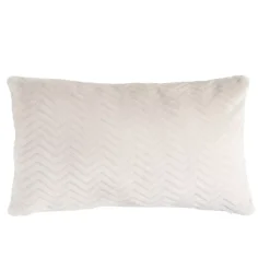 Cuscino rettangolare in flanella (40 x 60 cm) Zag Ecru