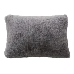 Cuscino rettangolare in finta pelliccia (40 x 60 cm) Finn Grigio Antracite