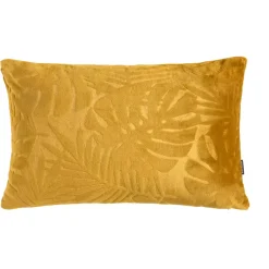 Cuscino rettangolare in flanella (40 x 60 cm) Flore Giallo senape