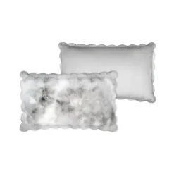 Cuscino rettangolare in finta pelliccia (50 x 80 cm) Nebraska Grigio perla