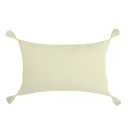 Cuscino rettangolare in garza di cotone (40 x 60 cm) Gaia Verde tiglio