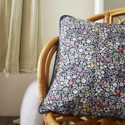 Cuscino rettangolare in garza di cotone (40 x 60 cm) Elya Viola
