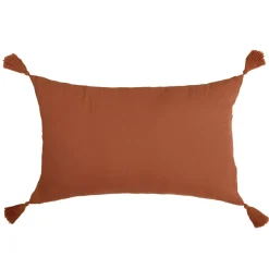 Cuscino rettangolare in garza di cotone (40 x 60 cm) Gaia Terracotta