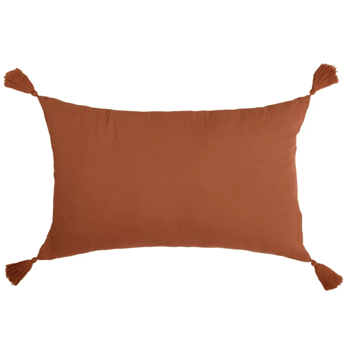 Cuscino rettangolare in garza di cotone (40 x 60 cm) Gaia Terracotta