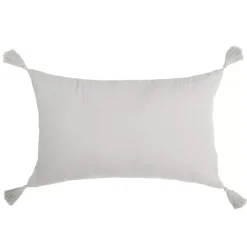 Cuscino rettangolare in garza di cotone (40 x 60 cm) Gaia Grigio nuvola