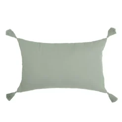 Cuscino rettangolare in garza di cotone (40 x 60 cm) Gaia Verde eucalipto