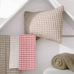 Cuscino rettangolare in garza di cotone (40 x 60 cm) Gaïa vichy Corda