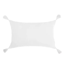 Cuscino rettangolare in garza di cotone (40 x 60 cm) Gaïa Bianco Chantilly