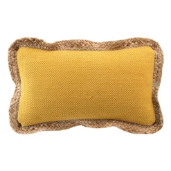 Cuscino rettangolare juta e cotone (30 x 50 cm) Akina Giallo ocra