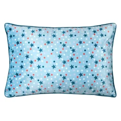 Cuscino rettangolare per bambini in velluto (40 x 60 cm) Moby Blu