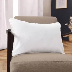 Cuscino rettangolare tessuto (40 x 60 cm) Alba Bianco perla