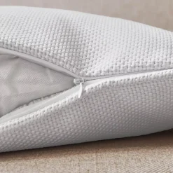 Cuscino rettangolare tessuto (40 x 60 cm) Alba Bianco perla