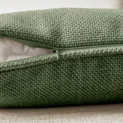 Cuscino rettangolare tessuto (40 x 60 cm) Alba Verde cachi