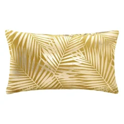 Cuscino rettangolare velluto Or Tropic Giallo ocra