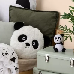 Cuscino rotondo bambino (27 cm) Panda Bianco