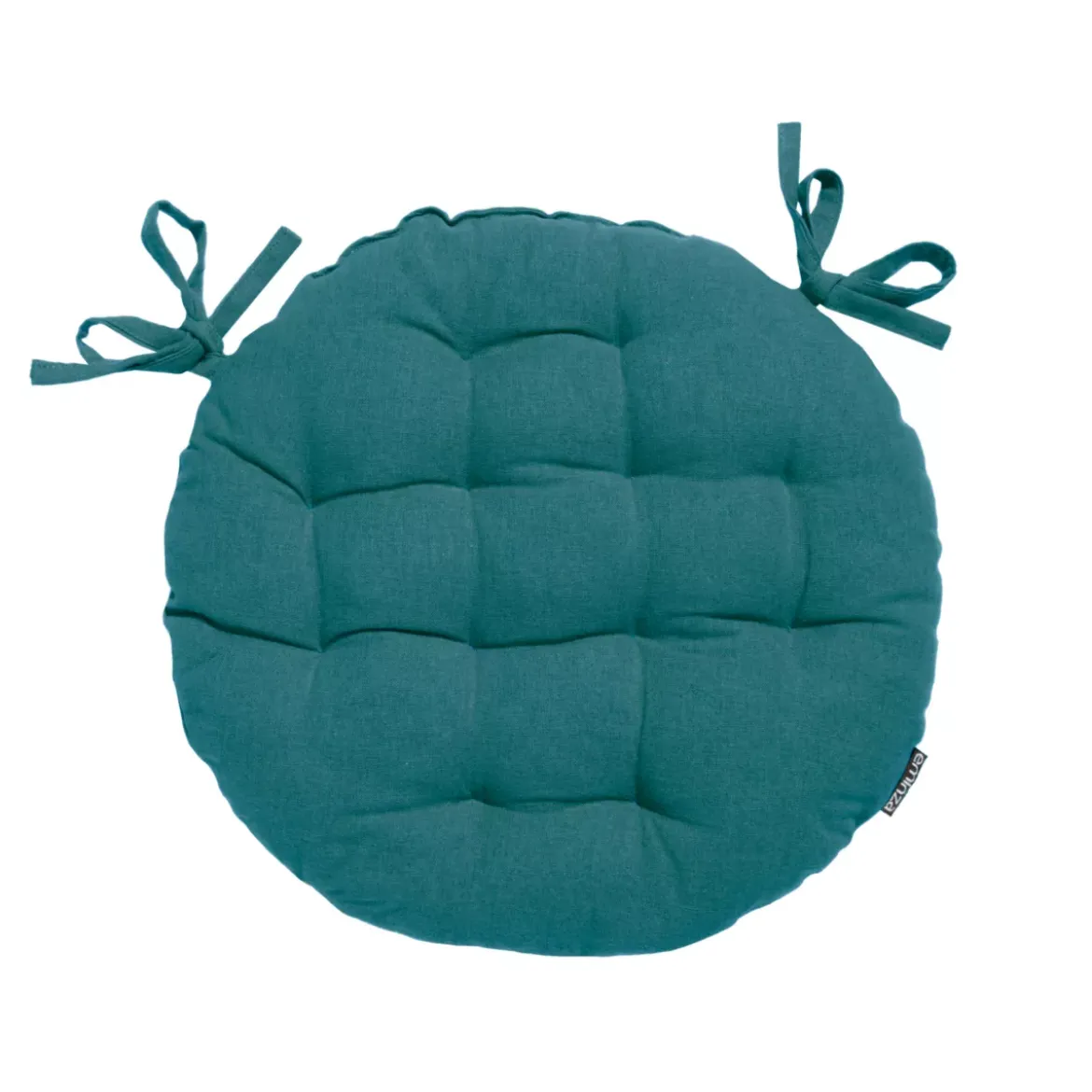 Cuscino rotondo per sedia in cotone (40 cm) Pixel Blu ottanio